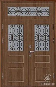Тамбурная дверь с боковой и верхней вставкой-41