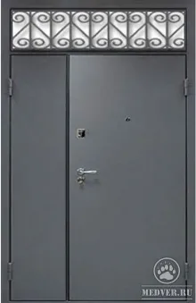 Тамбурная дверь с боковой и верхней вставкой-37