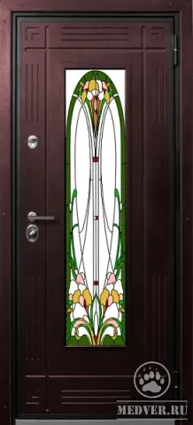 Декоративная витражная дверь-69