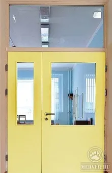 Тамбурная дверь с боковой и верхней вставкой-27