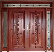 Тамбурная дверь с боковой и верхней вставкой-61