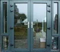 Тамбурная дверь с боковой и верхней вставкой-65