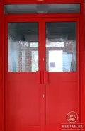 Тамбурная дверь с боковой и верхней вставкой-15